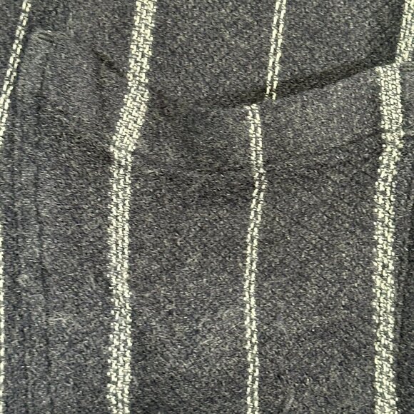 Cloth & Stone Blouse Womens Medium Blue Striped Button Up Long Sleeve V Neck - Picture 4 of 8